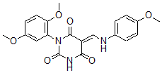 CAS#: 6370-14-5， 1-(2,5-Dimethoxyphenyl)-5-[[(4-methoxyphenyl)amino]methylidene]-1,3-diazinane-2,4,6-trione