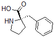 structure of CAS# 637020-57-6, 2-(Phenylmethyl)-D-Proline;(S)-2-Benzyl-DL-Proline Hydrochloride, 95%;2-Benzyl-D-Proline Hydrochloride, 95%;(S)-ALPHA-BENZYL-PROLINE-HCL