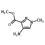 structure of CAS# 637336-53-9, Methyl 4-amino-1-methyl-1H-pyrazole-3-carboxylate;4-Amino-1-methyl-1 H -pyrazole-3-carboxylic acid m;4-Amino-1<wbr>-methyl-1<wbr> H -pyraz<wbr>ole-3-car<wbr>boxylic a<wbr>cid methy<wbr>l ester;4-AMINO-1-METHYL-1H-PYRAZOLE-3-CARBOXYLIC ACID METHYL ESTER
