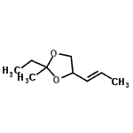CAS#: 63759-57-9， 2-Ethyl-2-Methyl-4-[(1E)-1-Propen-1-Yl]-1,3-Dioxolane