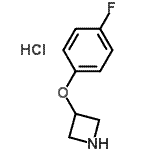结构式 CAS# 63843-78-7, 3-(4-氟苯氧基)吖丁啶盐酸盐(1:1)