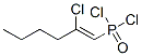 CAS#: 63869-30-7， (2-Chloro-1-Hexenyl)Dichlorophosphine Oxide