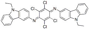 CAS#: 63870-33-7， N,N'-(2,3,5,6-Tetrachloro-2,5-Cyclohexadiene-1,4-Diylidene)Bis[9-Ethyl-9H-Carbazol-3-Amine]