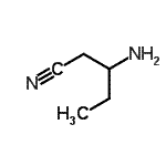 structure of CAS# 639804-64-1, 3-Aminopentanenitrile;(R)-3-AMINO PENTANENITRILE;3-Aminopenanenitrile;3-Amino-pentanenitrile