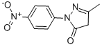 structure of CAS# 6402-09-1, 1-(4-Nitrophenyl)-3-Methyl-5-Pyrazolone;2-Pyrazolin-5-One, 3-Methyl-1-(P-Nitrophenyl)-;3H-Pyrazol-3-One, 2,4-Dihydro-5-Methyl-2-(4-Nitrophenyl)-;Nsc15353