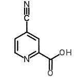 structure of CAS# 640296-19-1, 4-Cyano-2-pyridinecarboxylic acid;2-Pyridinecarboxylicacid,4-cyano-;4-Cyano-2-pyridinecarboxylic acid;4-cyanopicolinic acid