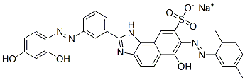 CAS#: 6406-39-9， 6-Hydroxy-2-[3-[(2,4-Dihydroxyphenyl)Azo]Phenyl]-7-[(2,5-Dimethylphenyl)Azo]-1H-Naphth[1,2-d]Imidazole-8-Sulfonic Acid Sodium Salt