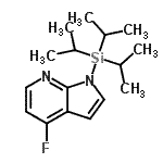 结构式 CAS# 640735-25-7, 4-氟-1-(三异丙基硅烷基)-1H-吡咯并[2,3-b]吡啶