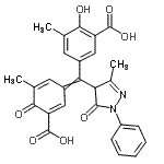 CAS#: 6411-50-3， 5-[(3-Carboxy-5-Methyl-4-Oxo-2,5-Cyclohexadien-1-Ylidene)(3-Methyl-5-Oxo-1-Phenyl-4,5-Dihydro-1H-Pyrazol-4-Yl)Methyl]-2-Hydroxy-3-Methylbenzoic Acid