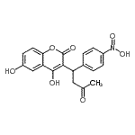 CAS#: 64180-13-8， 4,6-Dihydroxy-3-[1-(4-nitrophenyl)-3-oxobutyl]-2H-chromen-2-one