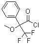 structure of CAS# 64312-89-6, 3,3,3-Trifluoro-2-methoxy-2-phenylpropanoyl chloride;()-1-Methoxy-1-(Trifluoromethyl)Phenylacetyl Chloride;(-)-Ä-Methoxy-Ä-(trifluoromethyl)phenylacetyl;(-)-α-methoxy-α-(trifluoromethyl)phenylacetyl chloride