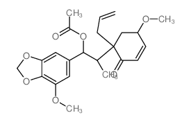 CAS#: 64332-39-4， (4R)-6alpha-[(1S,2R)-2-(Acetyloxy)-1-Methyl-2-(7-Methoxy-1,3-Benzodioxol-5-Yl)Ethyl]-4alpha-Methoxy-6-(2-Propenyl)-2-Cyclohexen-1-One