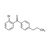 structure of CAS# 64358-16-3, (2-Bromophenyl)(4-propylphenyl)methanone;2-Bromo-4'-n-propylbenzophenone