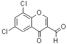 structure of CAS# 64481-10-3, 6,8-Dichloro-4-Oxo-4H-1-Benzopyran-3-Carboxaldehyde;6,8-Dichloro-4-Oxo-Chromene-3-Carbaldehyde;6,8-Dichloro-4-Oxo-3-Chromenecarboxaldehyde;6,8-Dichloro-4-Keto-Chromene-3-Carbaldehyde