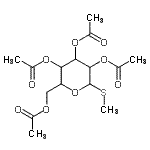 结构式 CAS# 64550-71-6, 甲基2,3,4,6-四-O-乙酰基-1-硫代吡喃己糖苷