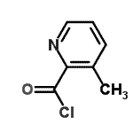 结构式 CAS# 64588-88-1, 3-甲基-2-吡啶甲酰氯