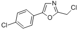 structure of CAS# 64640-12-6, 2-(Chloromethyl)-5-(4-Chlorophenyl)-1,3-Oxazole;2-(Chloromethyl)-5-(4-Chlorophenyl)Oxazole;Zinc00163037;Mls000770234