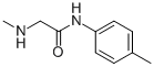 结构式 CAS# 64642-17-7, 2-(甲基氨基)-N-(4-甲基苯基)乙酰胺盐酸盐