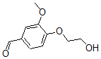 结构式 CAS# 64673-04-7, 4-(2-羟基乙氧基)-3-甲氧基-苯甲醛