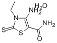 structure of CAS# 64686-81-3, 2,3-Dihydro-4-Amino-3-Ethyl-2-Thioxo-5-Thiazolecarboxamide Hydrate;4-Amino-3-Ethyl-2-Thioxo-Thiazole-5-Carboxamide;4-Amino-3-Ethyl-2-Thioxo-5-Thiazolecarboxamide;Oprea1_334662