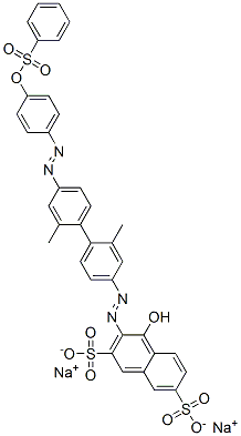 CAS#: 6470-38-8， Disodium 3-[[2,2'-Dimethyl-4'-[[4-[(Phenylsulphonyl)Oxy]Phenyl]Azo][1,1'-Biphenyl]-4-Yl]Azo]-4-Hydroxynaphthalene-2,7-Disulphonate