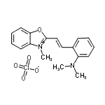structure of CAS# 64872-13-5, 2-{(E)-2-[2-(Dimethylamino)phenyl]vinyl}-3-methyl-1,3-benzoxazol-3-ium perchlorate;2- -N-METHYLBENZOXAZOLIUMPERCHLORATE;2-{(E)-2-<wbr>[2-(Dimet<wbr>hylamino)<wbr>phenyl]vi<wbr>nyl}-3-me<wbr>thyl-1,3-<wbr>benzoxazo<wbr>l-3-ium p<wbr>erchlorate;2-{(E)-2-<wbr>[2-(Dimet<wbr>hylamino)<wbr>phenyl]vi<wbr>nyl}-3-me<wbr>thyl-1,3-<wbr>benzoxazo<wbr>l-3-iumpe<wbr>rchlorat