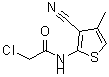 结构式 CAS# 648859-02-3, 2-氯-N-(3-氰基-4-甲基-2-噻吩基)乙酰胺