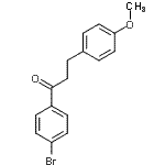 structure of CAS# 648903-46-2, 1-(4-Bromophenyl)-3-(4-methoxyphenyl)-1-propanone;1-PROPANONE, 1-(4-BROMOPHENYL)-3-(4-METHOXYPHENYL)-;4'-bromo-3-(4-methoxyphenyl)propiophenone