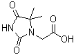 结构式 CAS# 64942-63-8, (5,5-二甲基-2,4-二氧代-1-咪唑烷基)乙酸