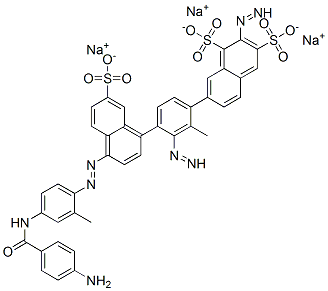CAS#: 65000-30-8， Trisodium 7-[4-[4-[4-[(4-Aminobenzoyl)Amino]-2-Methyl-Phenyl]Diazenyl- 7-Sulfonato-Naphthalen-1-Yl]Diazenyl-2-Methyl-Phenyl]Diazenylnaphthalene-1,3-Disulfonate