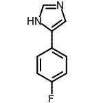 结构式 CAS# 65020-70-4, 4-(4-氟苯基)-1H-咪唑
