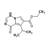 structure of CAS# 651744-40-0, Ethyl 5-isopropyl-4-oxo-3,4-dihydropyrrolo[2,1-f][1,2,4]triazine-6-carboxylate;Ethyl 4-h<wbr>ydroxy-5-<wbr>isopropyl<wbr>pyrrolo[1<wbr>,2-f][1,2<wbr>,4]triazi<wbr>ne-6-carb<wbr>oxylate;ETHYL 5-I<wbr>SOPROPYL-<wbr>4-OXO-3,4<wbr>-DIHYDROP<wbr>YRROLO[2,<wbr>1-F][1,2,<wbr>4]TRIAZIN<wbr>E-6-CARBO<wbr>XYLATE;ETHYL5-IS<wbr>OPROPYL-4<wbr>-OXO-3,4-<wbr>DIHYDROPY<wbr>RROLO[2,1<wbr>-F][1,2,4<wbr>]TRIAZINE<wbr>-6-CARBOX<wbr>YLATE