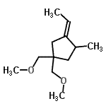 CAS 登录号：652154-92-2， (3E)-3-亚乙基-1,1-二(甲氧基甲基)-4-甲基环戊烷