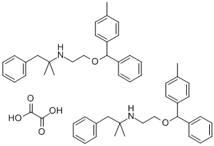 CAS#: 65236-27-3， alpha,alpha-Dimethyl-N-(2-((4-Methylphenyl)Phenylmethoxy)Ethyl)-Phenethylamine Ethanedioate (2:1)