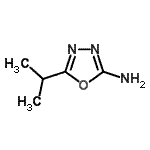结构式 CAS# 65283-97-8, 5-异丙基-1,3,4-恶二唑-2-胺