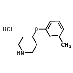 结构式 CAS# 65367-96-6, 4-(3-甲基苯氧基)哌啶盐酸盐(1:1)