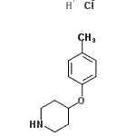 结构式 CAS# 65367-97-7, 4-(4-甲基苯氧基)哌啶盐酸盐(1:1)