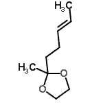 CAS#: 6539-85-1， 2-Methyl-2-[(3E)-3-Penten-1-Yl]-1,3-Dioxolane