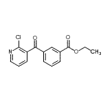 结构式 CAS# 654059-12-8, 乙基3-[(2-氯-3-吡啶基)羰基]苯甲酸酯