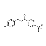 structure of CAS# 654673-19-5, 3-(4-Fluorophenyl)-1-[4-(trifluoromethyl)phenyl]-1-propanone;3-(4-fluorophenyl)-4'-trifluoromethylpropiophenone