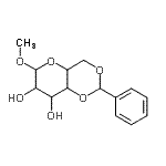结构式 CAS# 65530-26-9, 甲基4,6-O-亚苄基吡喃己糖苷