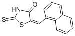 structure of CAS# 65562-51-8, (5E)-5-(Naphthalen-1-ylmethylidene)-2-sulfanyl-1,3-thiazol-4(5H)-one;(5Z)-5-(Naphthalen-1-Ylmethylidene)-2-Sulfanylidene-1,3-Thiazolidin-4-One;5-(1-Naphthylmethylene)-2-Thioxo-Thiazolidin-4-One;(5Z)-5-(1-Naphthylmethylene)-2-Thioxo-Thiazolidin-4-One