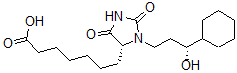 structure of CAS# 65705-83-1, (4R)-rel-3-[(3R)-3-Cyclohexyl-3-Hydroxypropyl]-2,5-Dioxo-4-Imidazolidineheptanoic Acid;(4R)-(3-[(3R,S)-3-CYCLOHEXYL-3-HYDROXYPROPYL]-2,5-DIOXO)-4-IMIDAZOLIDINE-HEPTANOIC ACID;8-EPI BW 245C;BW 246C