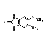 structure of CAS# 65740-56-9, 5-Amino-6-methoxy-1,3-dihydro-2H-benzimidazol-2-one;5-Amino-6-methoxy-1,3-dihydrobenzimidazol-2-one;5-Amino-6-methoxy-1,3-dihydro-benzoimidazol-2-one;5-amino-6-methoxy-1H-benzo[d]imidazol-2(3H)-one