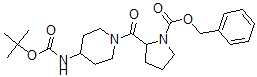 CAS#: 657401-67-7， (2S)-2-[[4-[[(1,1-Dimethylethoxy)Carbonyl]Amino]-1-Piperidinyl]Carbonyl]-1-Pyrrolidinecarboxylic Acid Phenylmethyl Ester