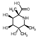 CAS#: 658057-55-7， (2R,3S,4S,5S,6S)-3,4,5-Trihydroxy-2,5,6-trimethyl-2-piperidinecarboxylic acid