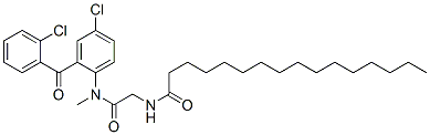 CAS#: 65808-72-2， N-[[[4-Chloro-2-(2-Chlorobenzoyl)Phenyl]-Methyl-Carbamoyl]Methyl]Hexadecanamide