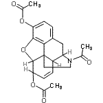 CAS#: 65846-34-6， 17-Acetyl-7,8-didehydro-4,5-epoxymorphinan-3,6-diyl diacetate