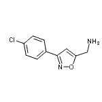 结构式 CAS# 66046-42-2, 1-[3-(4-氯苯基)-1,2-恶唑-5-基]甲胺