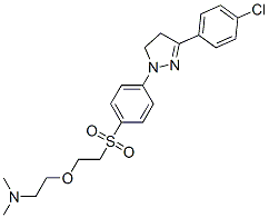 CAS#: 6608-80-6， 2-[2-[[4-[3-(4-Chlorophenyl)-4,5-Dihydro-1H-Pyrazol-1-Yl]Phenyl]Sulphonyl]Ethoxy]Ethyl(Dimethyl)Amine